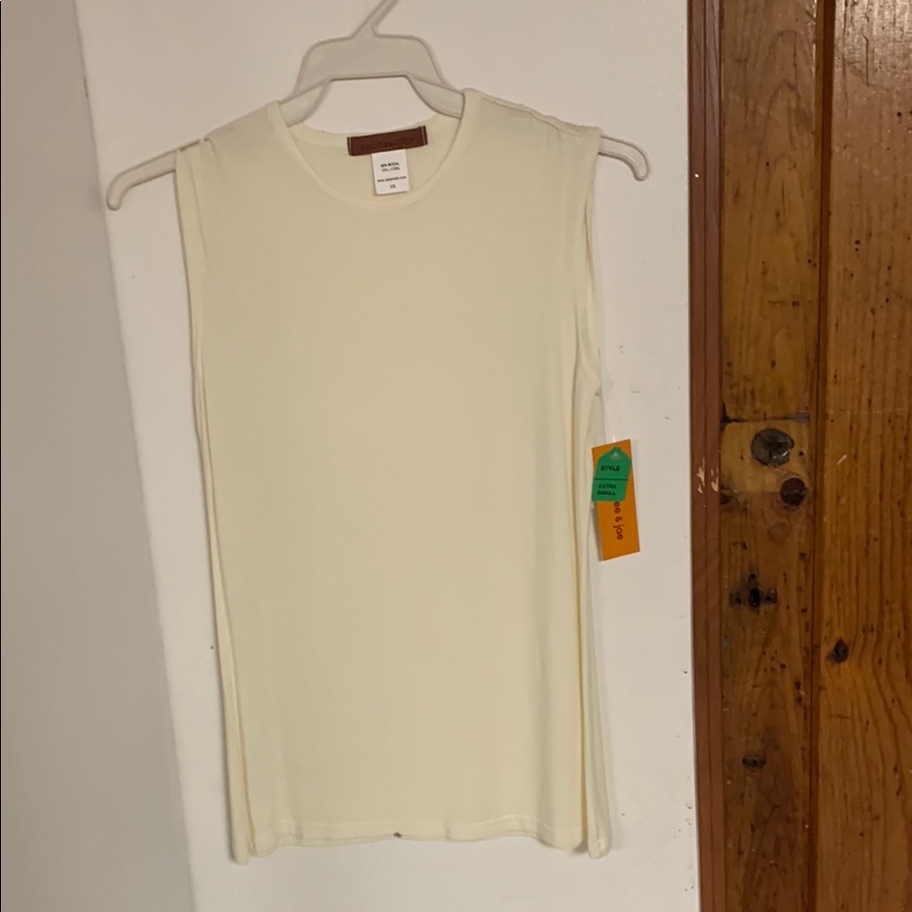 Sleeveless Cream Top